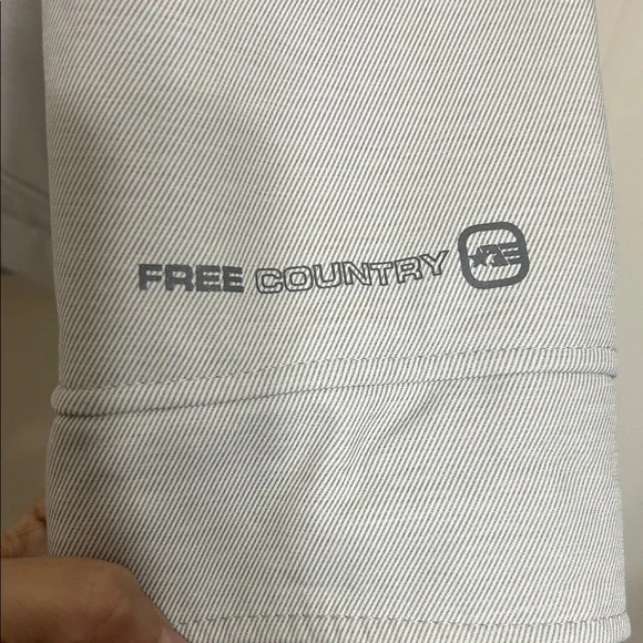 Free Country Light Gray Water Resistant Rain Coat with Removable Hood sz 2X - Picture 11 of 16